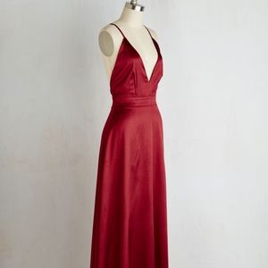 Modcloth Long Sleeveless A-line Reading Lady Dress